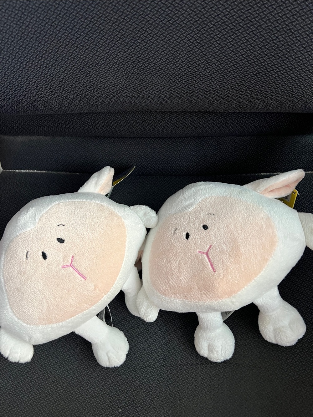 Fiesta White Plush Lamb Toys with Pink Faces